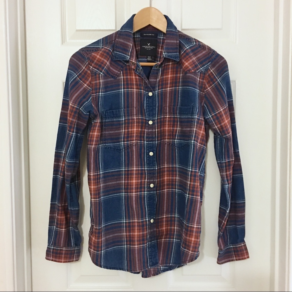 { AE Outfitters } Boyfriend Button-down Flannel XS